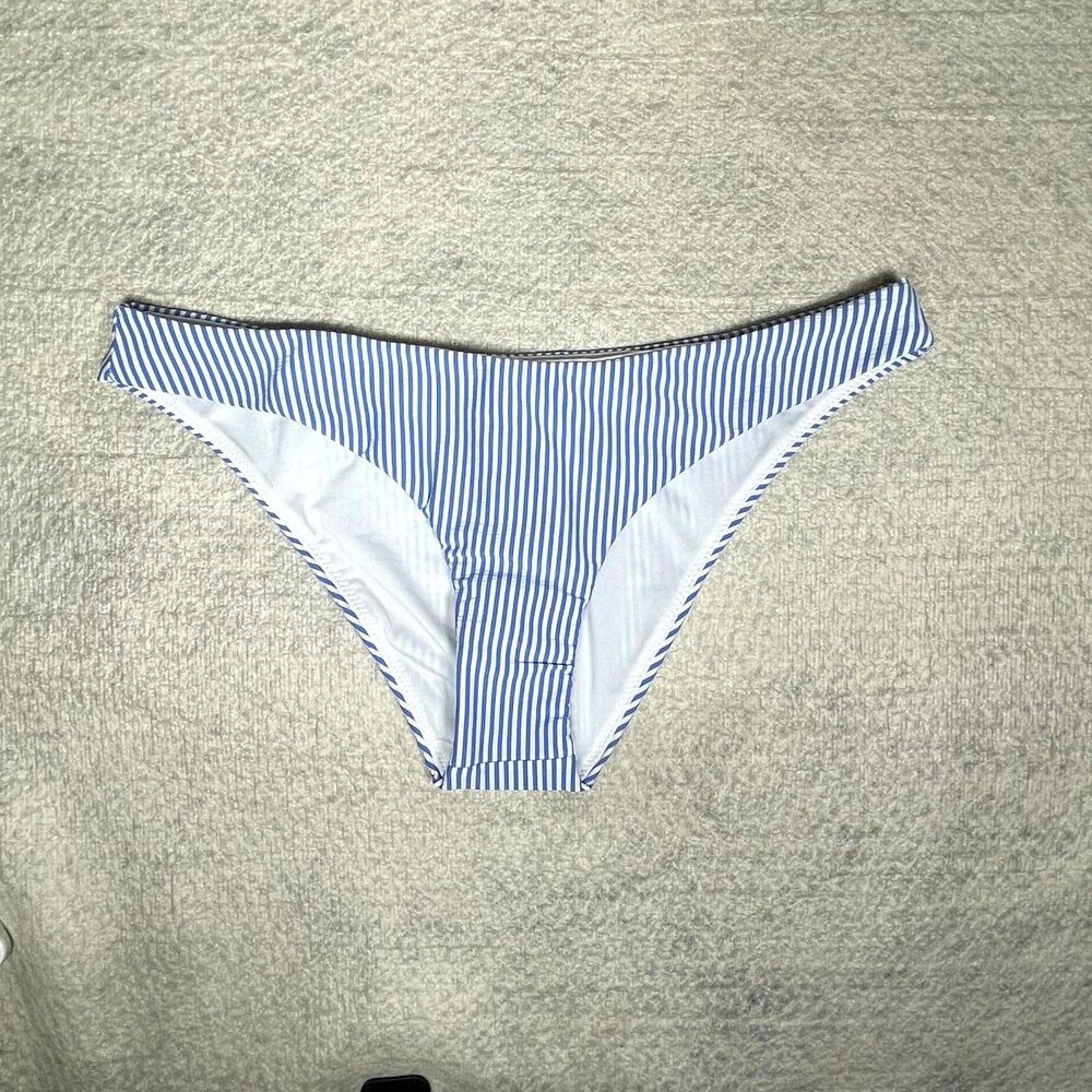J.Crew Hipster Bikini Bottom In Seersucker For Women Size S NEW BF116 WRB